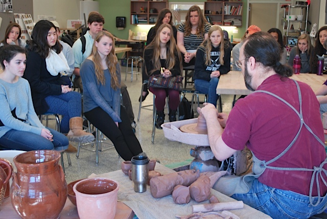 In School Pottery Demonstration by Rick Hamelin